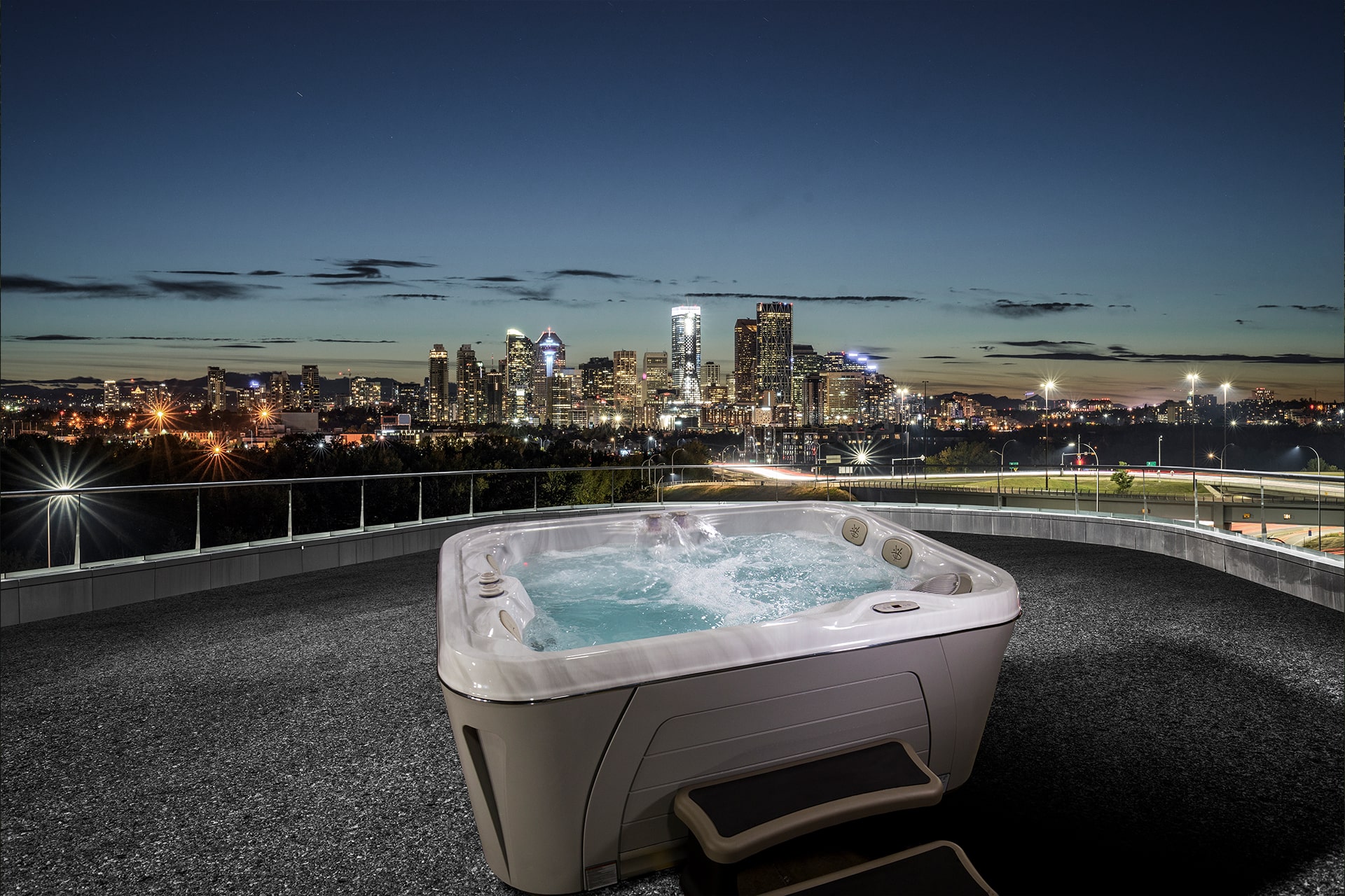 HP20-2020-Serenity-4300-Hot-Tub-Installation--Night--Image3-min